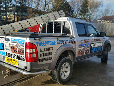 Van Front Graphics (Frontline Roofing)