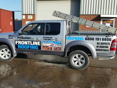 Van Front Graphics (Frontline Roofing)