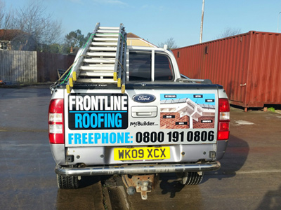 Van Rear Graphics (Frontline Roofing)