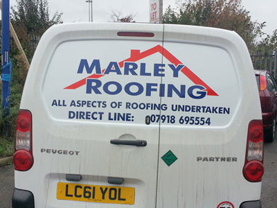 Van Rear Graphics (Marley Roofing)