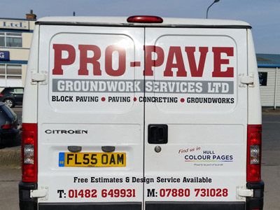 Van Rear Graphics (Pro Pave)