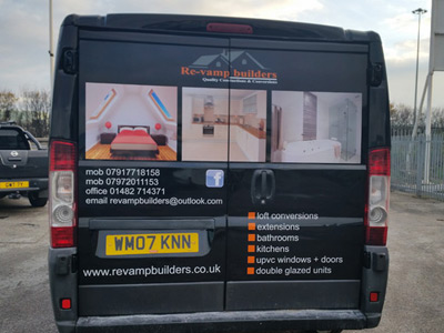 Van Rear Graphics (Re-Vamp Builders)